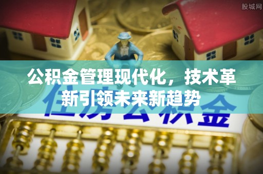 武穴公积金管理现代化，技术革新引领未来新趋势