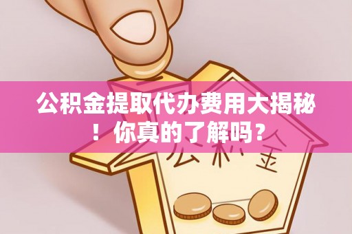 武穴公积金提取代办费用大揭秘！你真的了解吗？