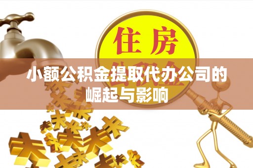 武穴小额公积金提取代办公司的崛起与影响