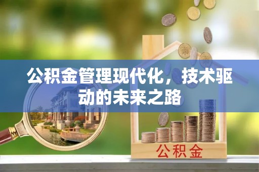 武穴公积金管理现代化，技术驱动的未来之路